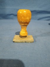 Antico Timbro Legno E Metallo