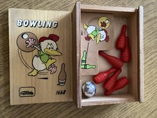 GOULA Gioco Bowling in legno Vintage Anni 80-90