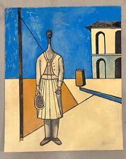 CARLO CARRA' - OLIO SU CARTONE DEGLI ANNI 20 - la figlia dell'Est -omaggio