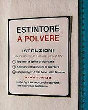 ADESIVO ESTINTORE A POLVERE VINTAGE ANNI 80 OLD STICKER AUTOCOLLANT KLEBER