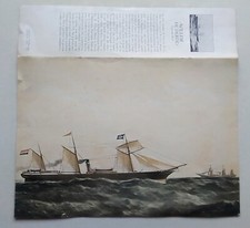 stampa vintage antica nave  a