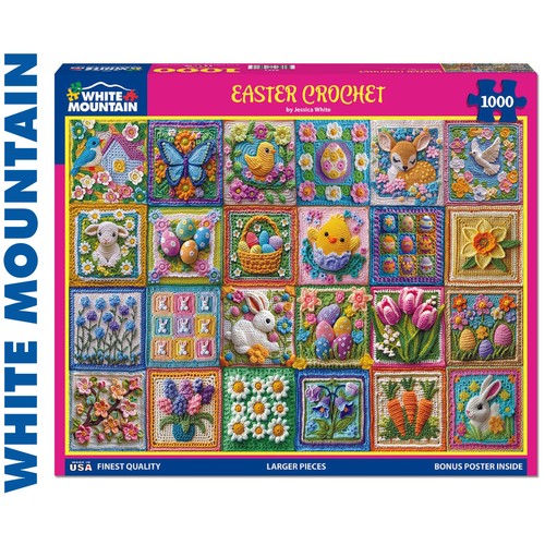 Easter crochet 1000 puzzle - crochet,