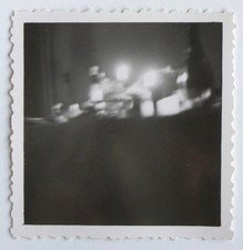 Flou table repas lumière bougies bouteille - Photo ancienne snapshot