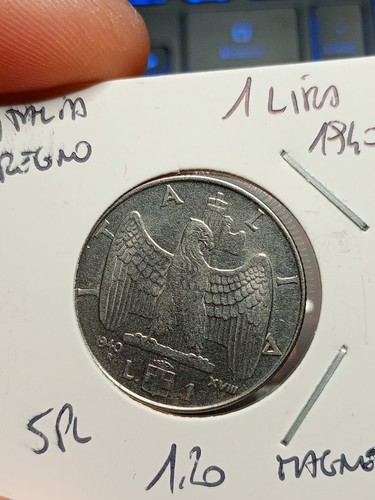 Moneta italia regno lira - moneta, 1