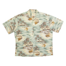 Camicia Hawaiana Da Uomo Beige
