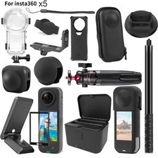 Kit accessori custodia selfie stick impermeabile subacquea per Insta360 X5