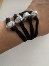 Bracciale Fettuccia lycra Nero