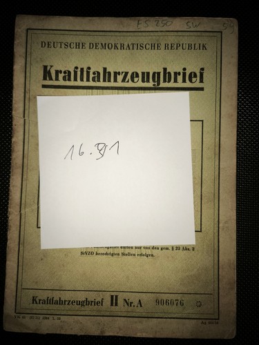 Lettera auto 250 ddr - auto, es