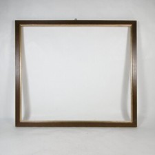 T902 CORNICE IN LEGNO MASSELLO PROFILO DORATO ORO VINTAGE interno 37 x 32 cm