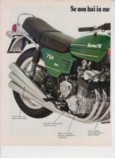 advertising Pubblicità-MOTO BENELLI 750 SEI  1975 MAXIMOTO MOTOITALIANE EPOCA