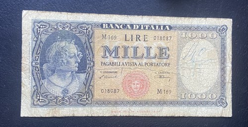 Banca italia banconota 1000 - d'italia,