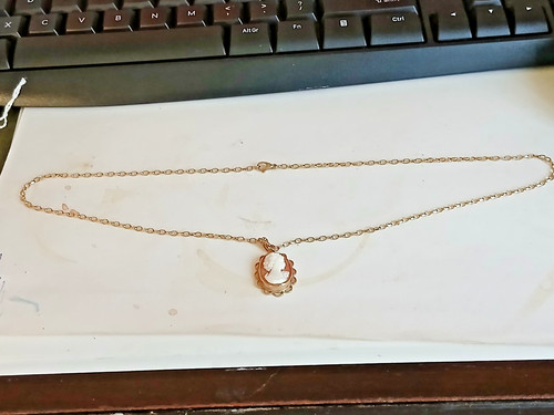 Collana ciondolo cammeo oro - collana,