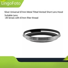 Paraluce corto ventilato inclinato metallo 67 mm sliver universale senza ombra