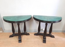 Coppia di consolle a mezzaluna