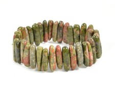 Bracciale Elasticizzato con doppio filo in Unakite Made In Italy