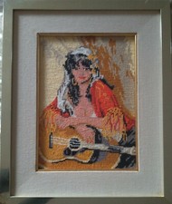 QUADRO a mezzo punto ricamato