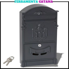 cassetta postale da esterno antica vintage per la posta buca lettere grigia