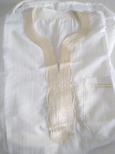 Maxi abito donna vestito caftano bianco lungo estivo taglia grande nuovo