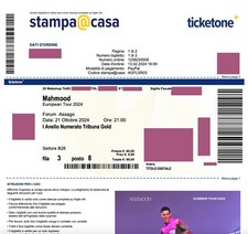 2 biglietti concerto Mahmood - Unipol Forum Assago (Milano) - 21 ottobre 2024