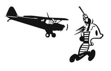 Corsa! (Piper J-3 Cub) Adesivo