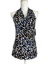 Top leopardato nero nuovo con