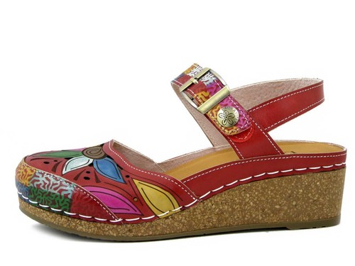 Sabot donna pelle - in, rosso