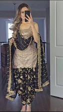Bellissimo Top Salwar In Faux Georgette Per Feste Bollywood Indiane Con Dupatta