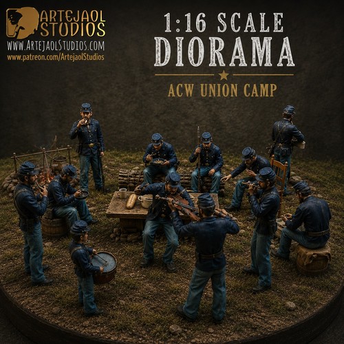 Diorama acw union camp scala - acw,