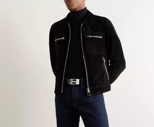 Giacca uomo nera - , pelle