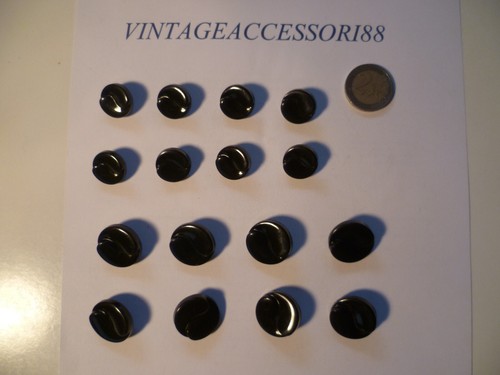 Bottoni plastica color nero - 16,