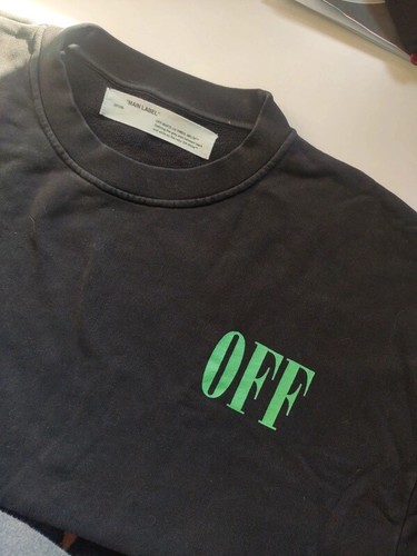 Felpa off white nera - off-white, m