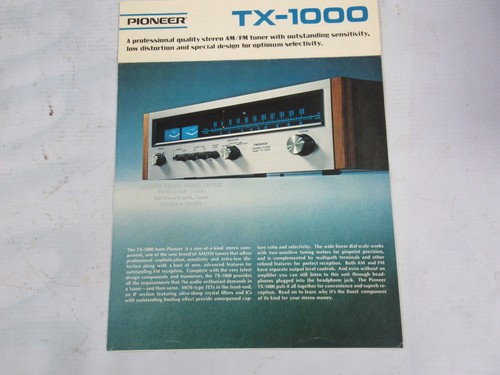 Pioneer 1000 tuner - pioneer, tx-1000