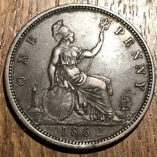 Piece penny victoria 1862 - penny,