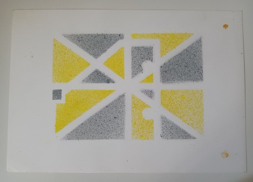 Disegno tempera astratto - tempera,