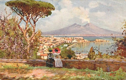 Dl930 cartolina napoli - napoli, dalla