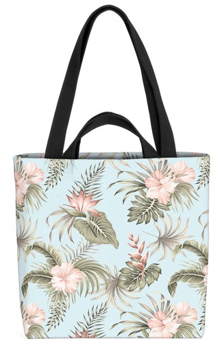 Loto ibisco palme fiori borsa