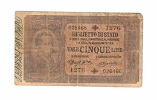 5 lire Umberto I firme