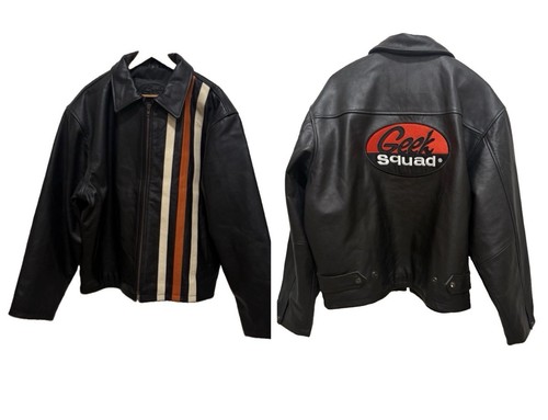 Giacca geek squad pelle racing - geek,