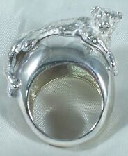 ANELLO LEOPARDO IN ARGENTO 925  STERLING SILVER LEOPARD RING PANTERA PANTHER