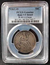 1861-O Seated Liberty Half