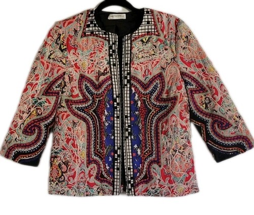 Giacca patchwork con - , perline