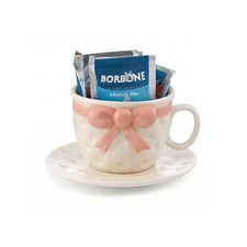 Portacapsule cialde caffe tazzone tazza in ceramica porta zucchero per bar casa