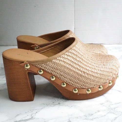 Zoccoli plateau rafia - , blu