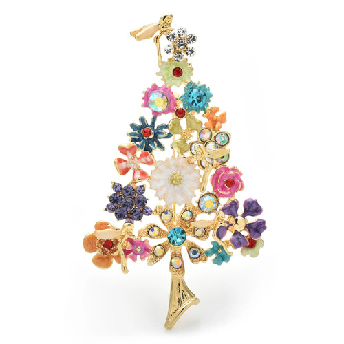 Spille albero fiori donna - albero,