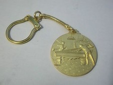 MEDAGLIA CAMPIONATO ITALIANO A COPPIE 5 BIRILLI ALBENGA 1966 BILIARDO BOCCETTE 