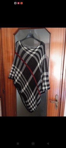 Mantella nera bordeaux donna - mantella,