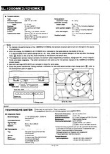 Technics SL1200 turnable system giradischi operation MANUAL PDF stampabile