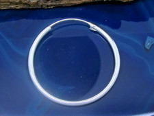 1 Pezzo Orecchino A Creola In Argento 925 Reale Ø 2Mm X 30Mm Creola Semplice