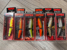 6 esche snodate Rapala J-9 3,5" nuove con scatola colore caldo speciali fuori produzione rare