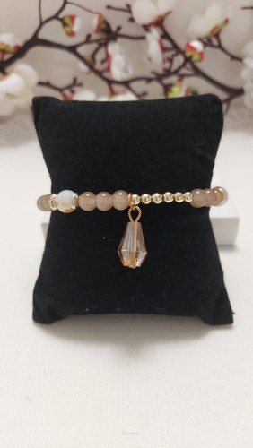 Bracciale perle rosa - bracciale, oro